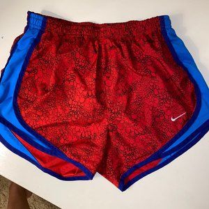 Red Blue and Black Patterned Nike Shorts